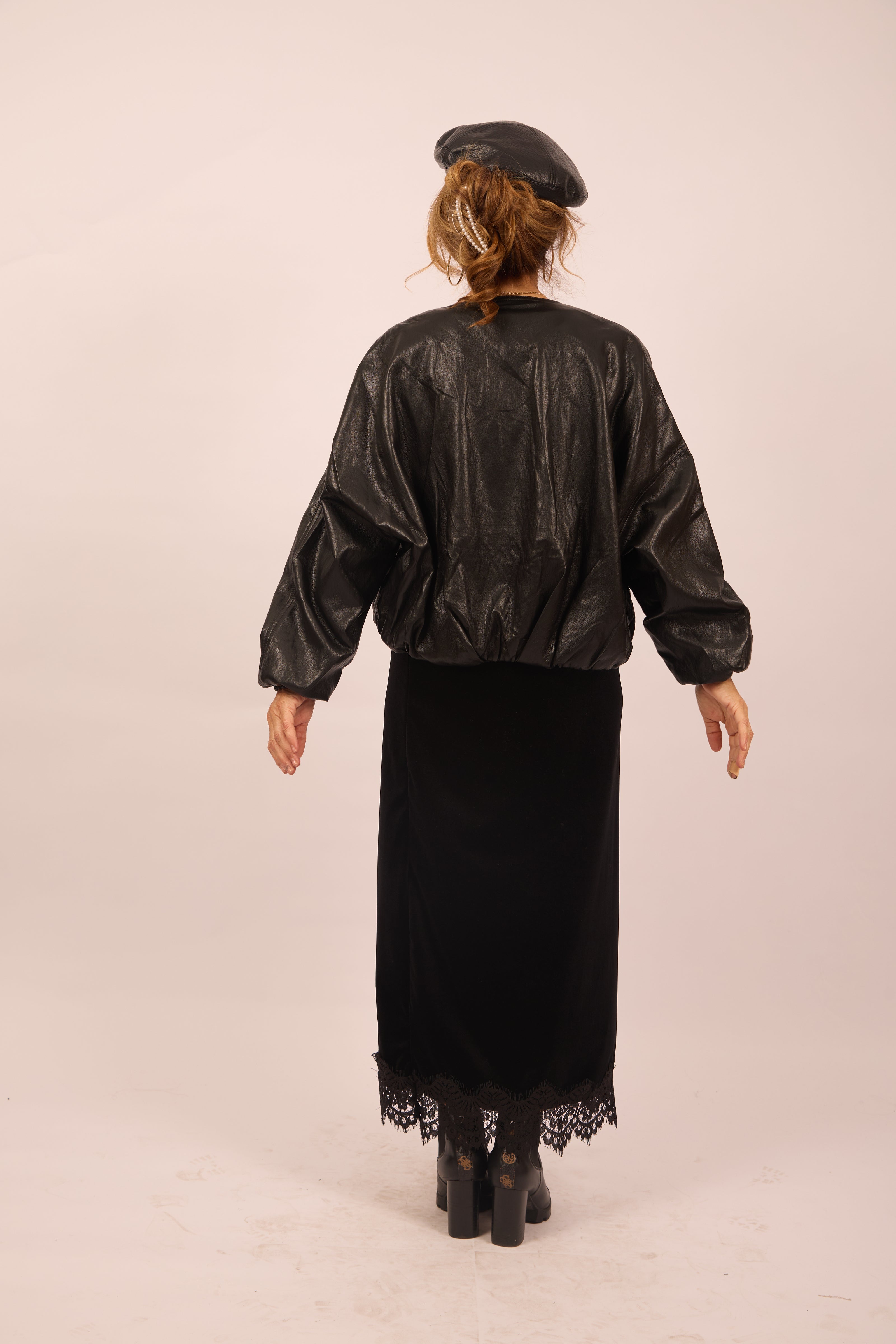 Sam Faux Leather Zip Jacket