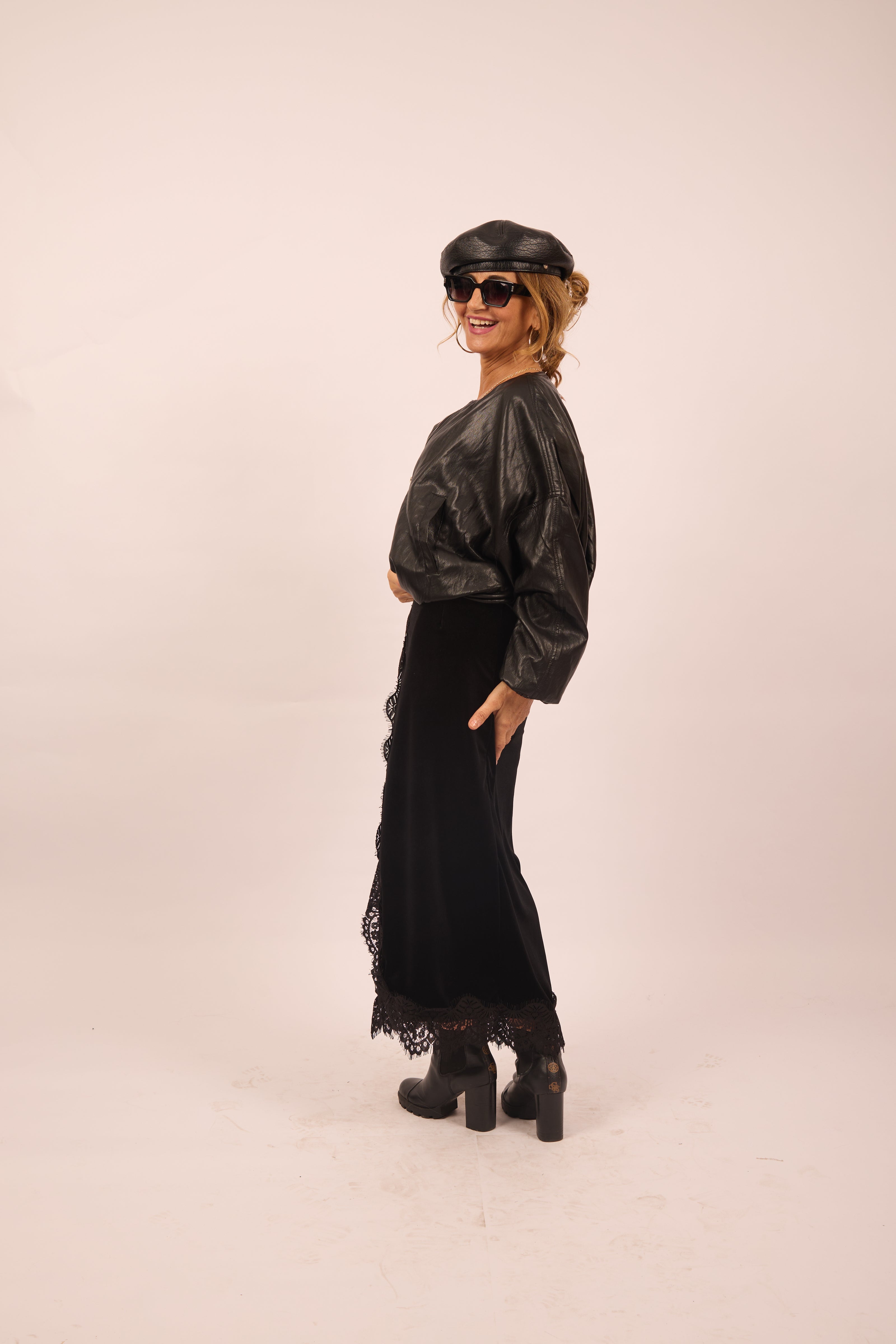 Ava Velvet Lace Skirt