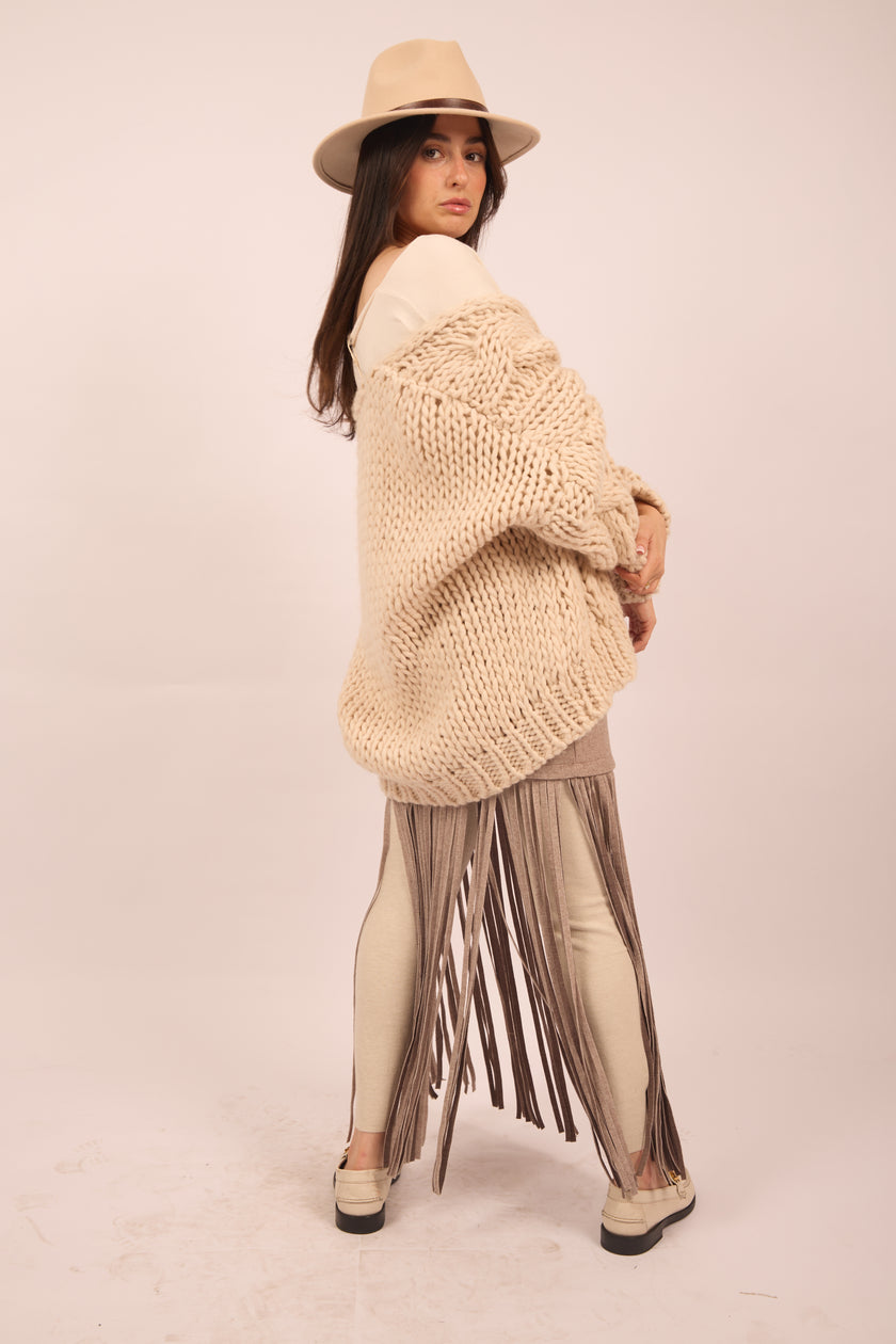 Kiara Chunky Hand-Knit Cardigan