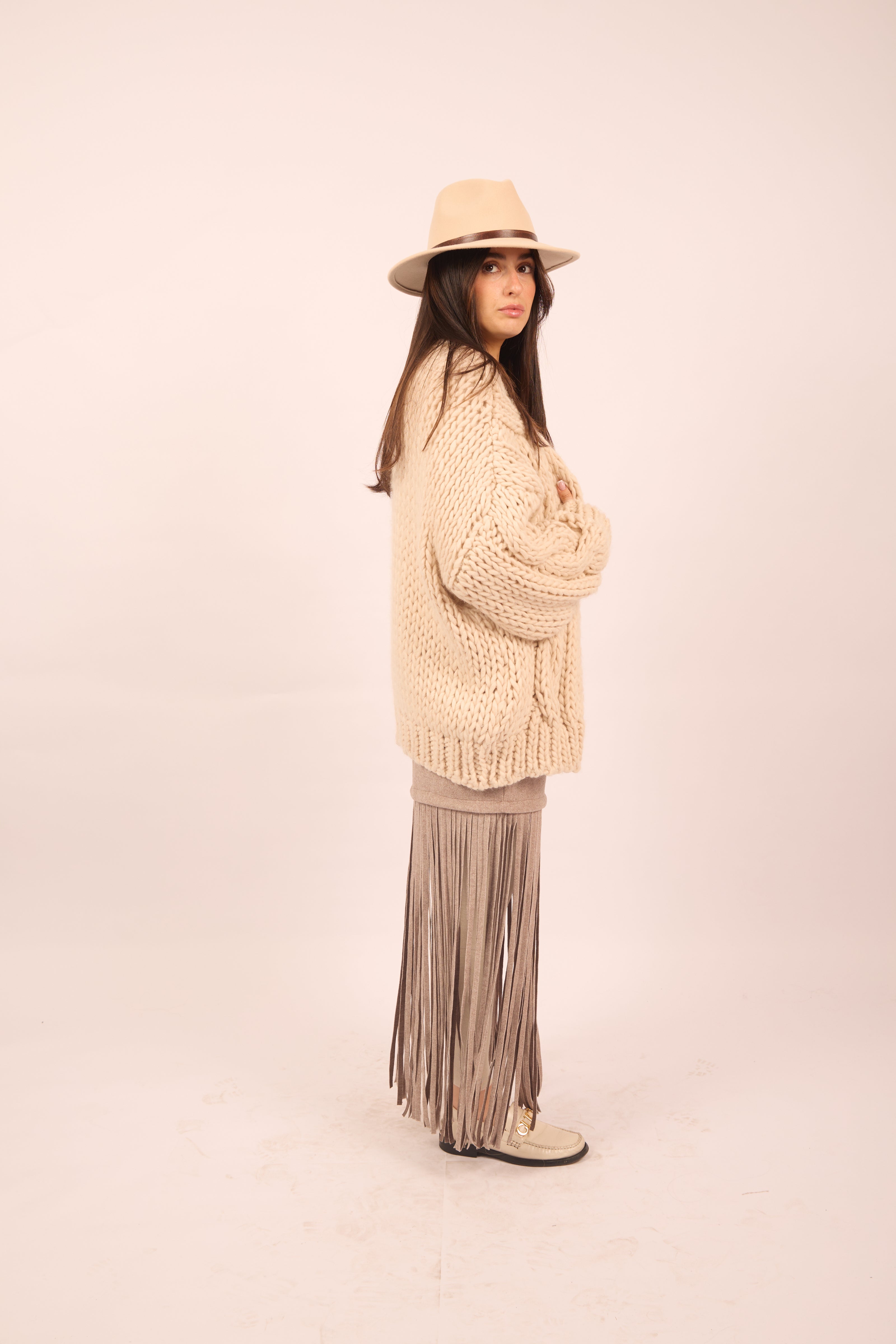 Kiara Chunky Hand-Knit Cardigan