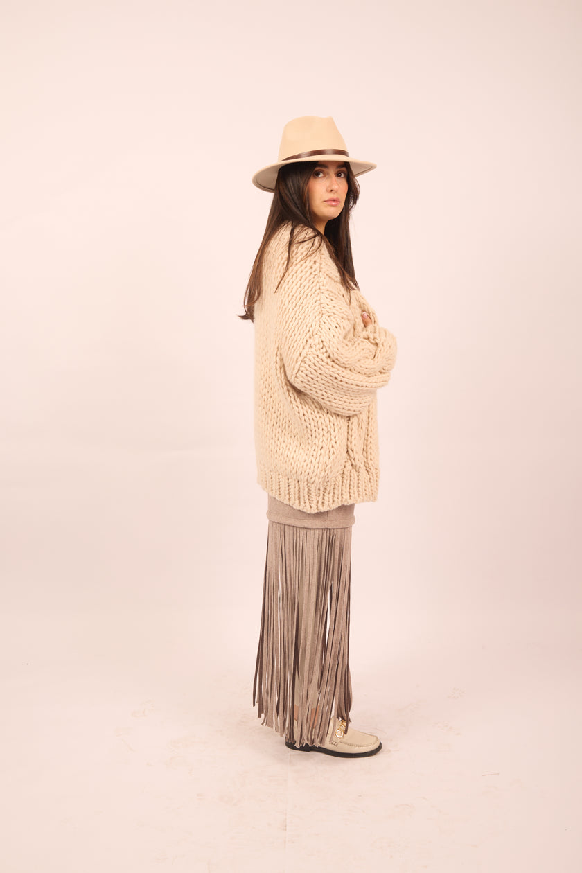 Kiara Chunky Hand-Knit Cardigan