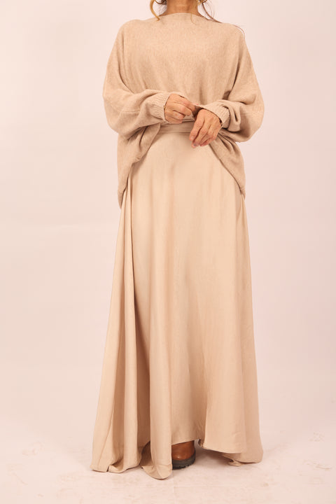 Ella Satin Modest Maxi Skirt