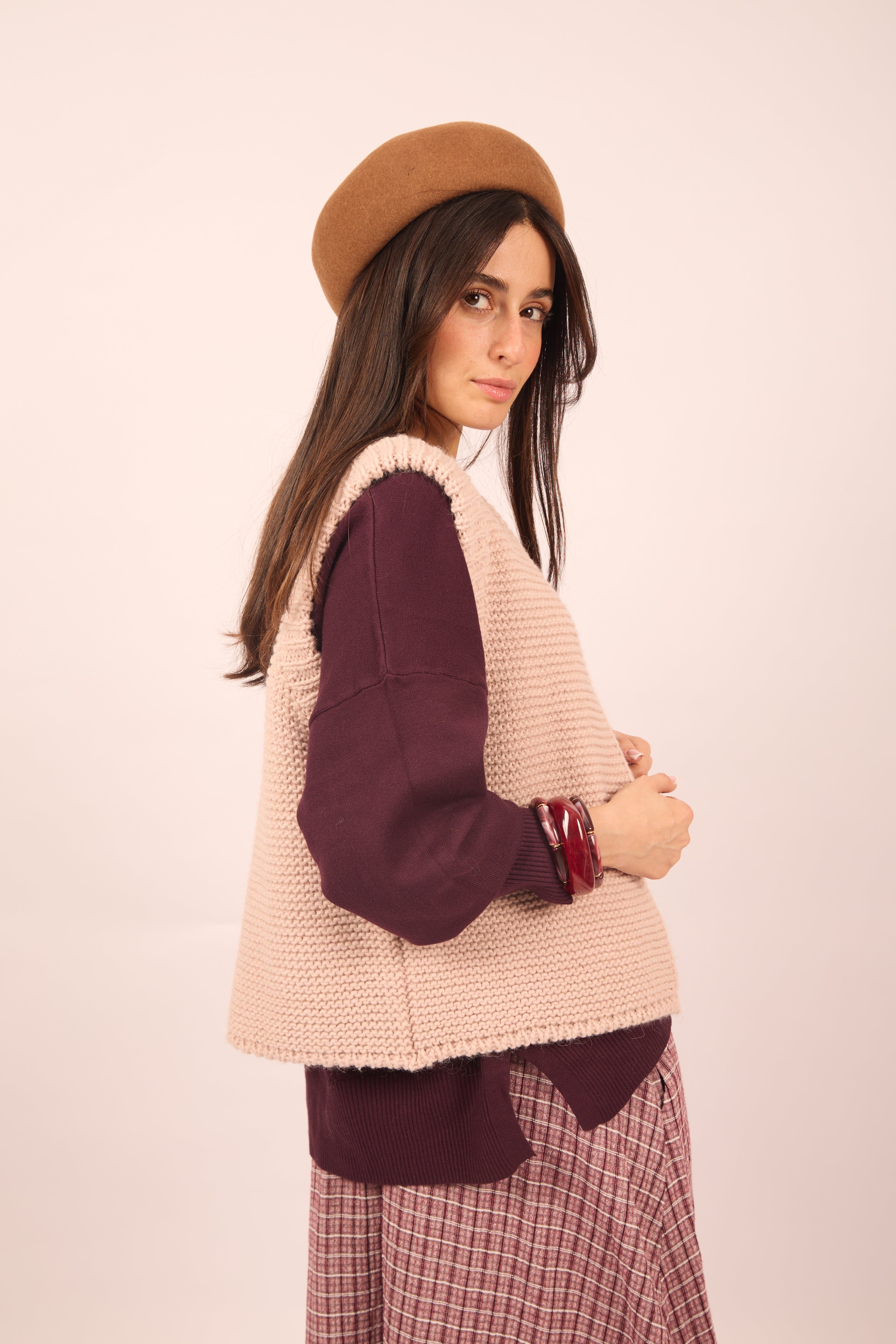 Tina Sleeveless Knit Vest