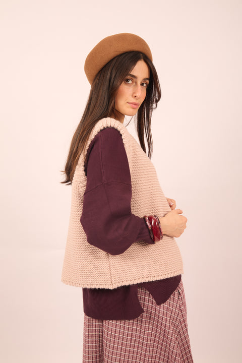 Tina Sleeveless Knit Vest