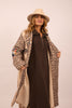 Abi Striped & Leopard Long Coat