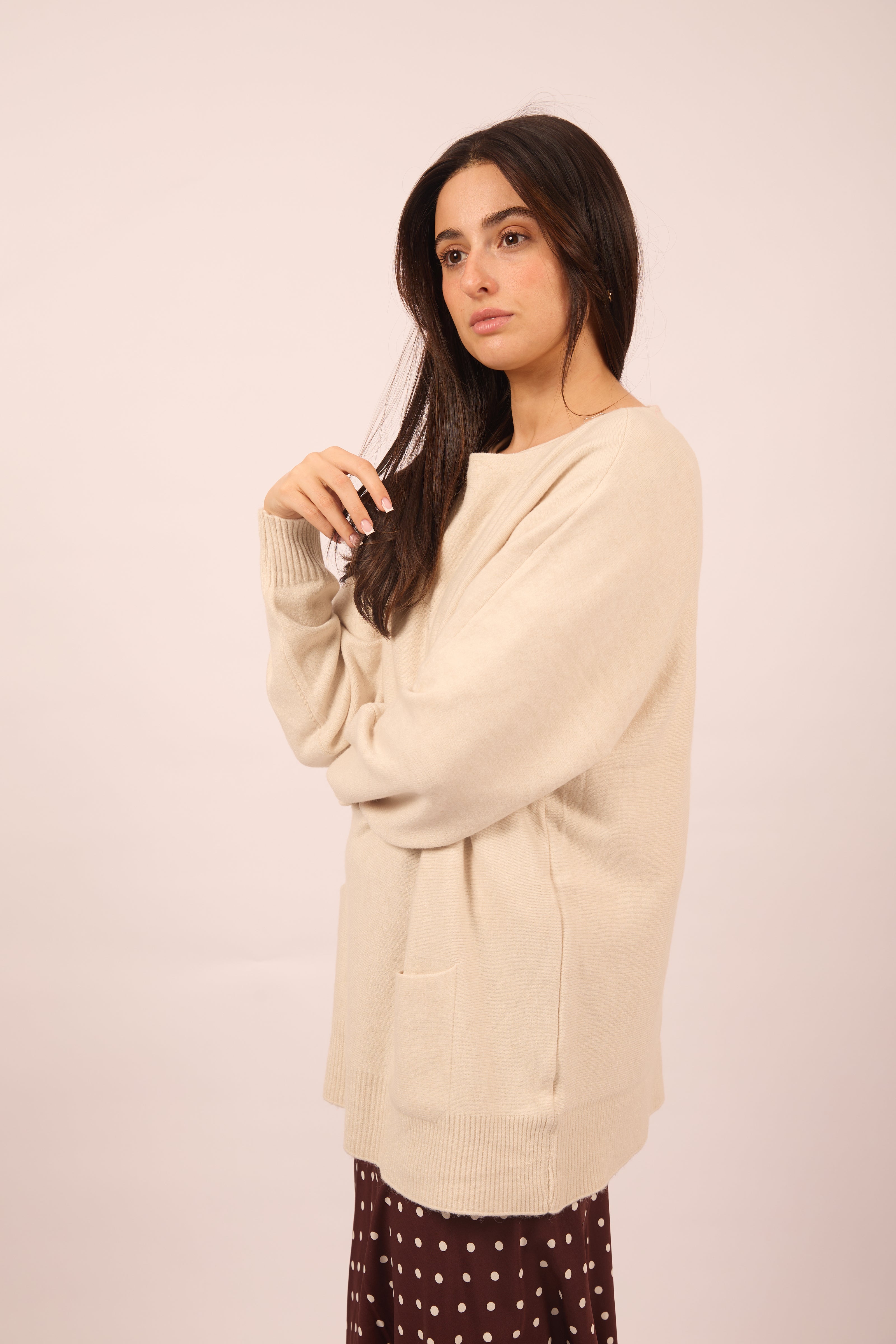Eden Oversize Knit Top with Pocket Detail