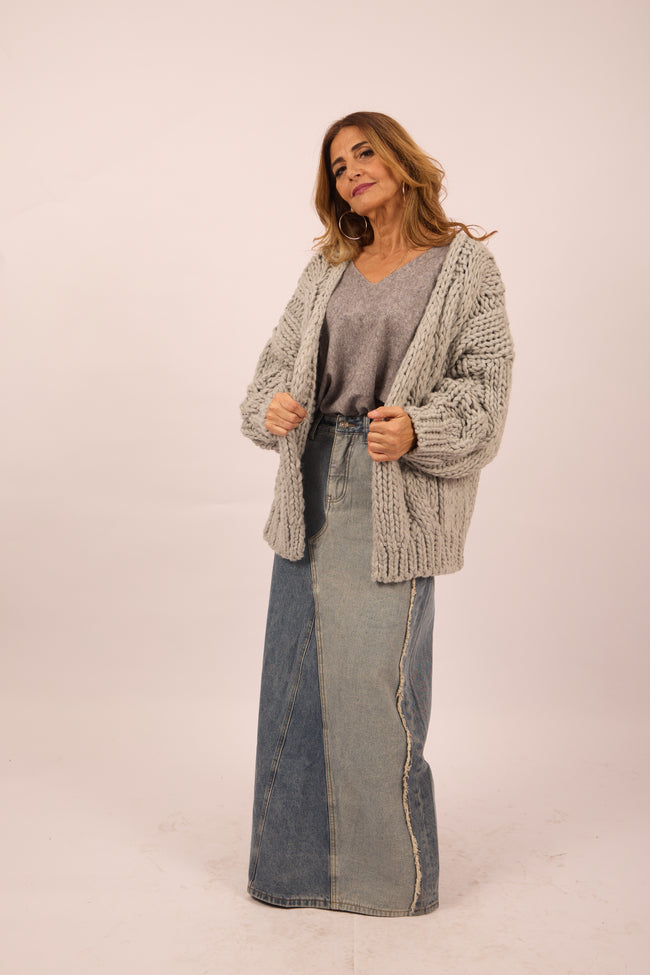 Kiara Chunky Hand-Knit Cardigan