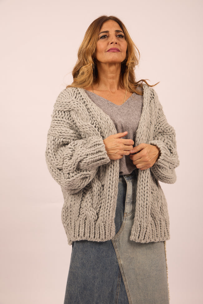 Kiara Chunky Hand-Knit Cardigan