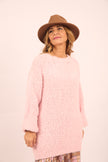 Sarit Soft Boucle Oversized Sweater – Pink