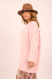 Sarit Soft Boucle Oversized Sweater – Pink