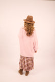 Sarit Soft Boucle Oversized Sweater – Pink