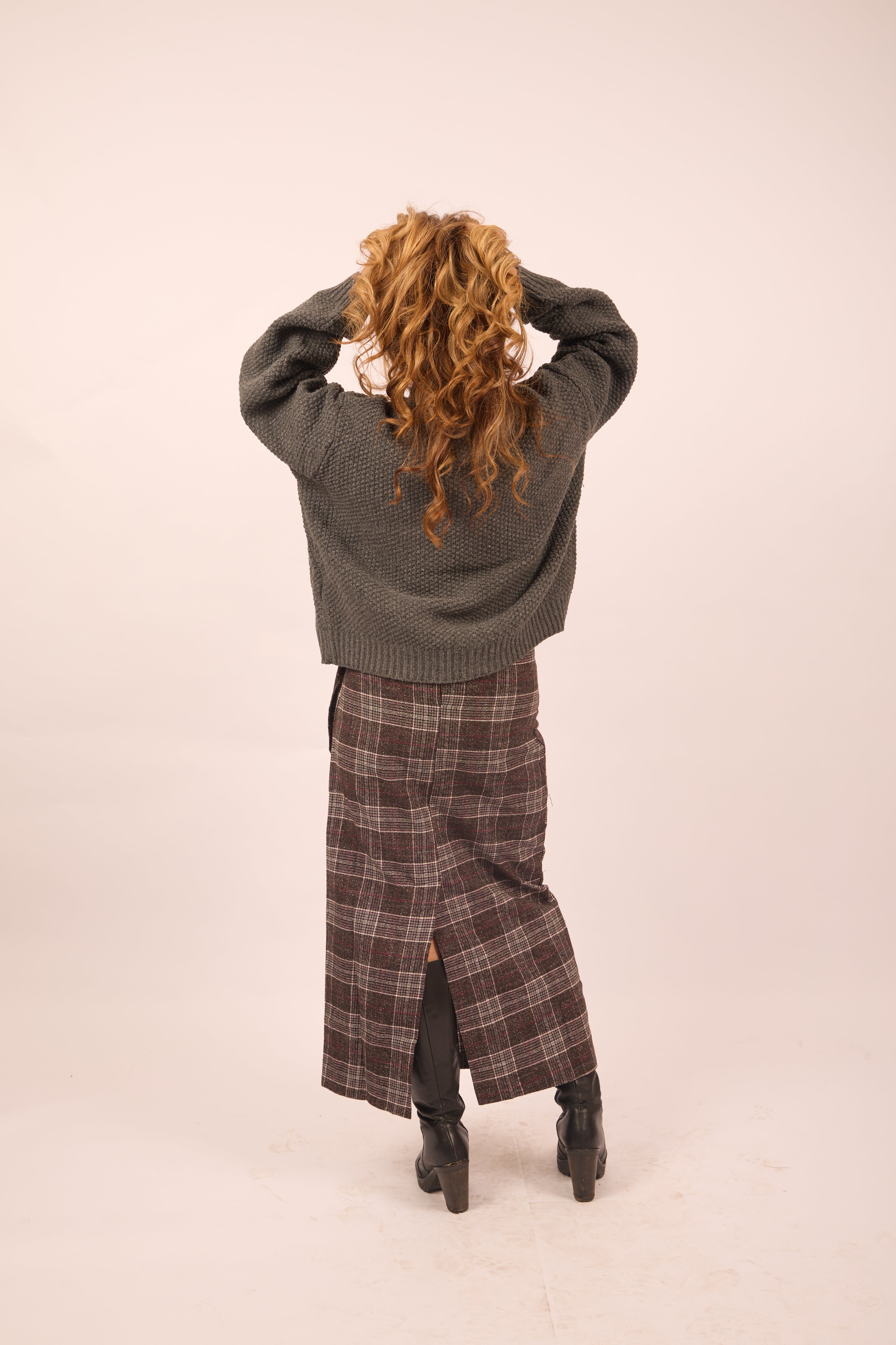 Inaya Checked Wrap Skirt