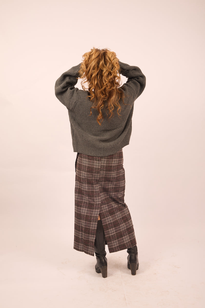 Inaya Checked Wrap Skirt