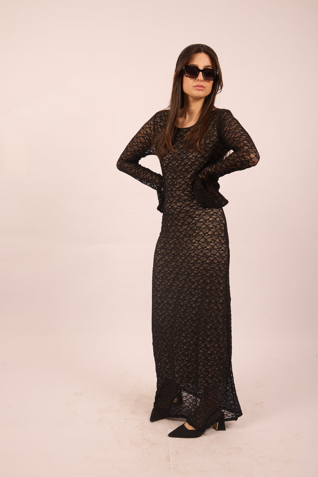 Tara Long Lace Modest Dress