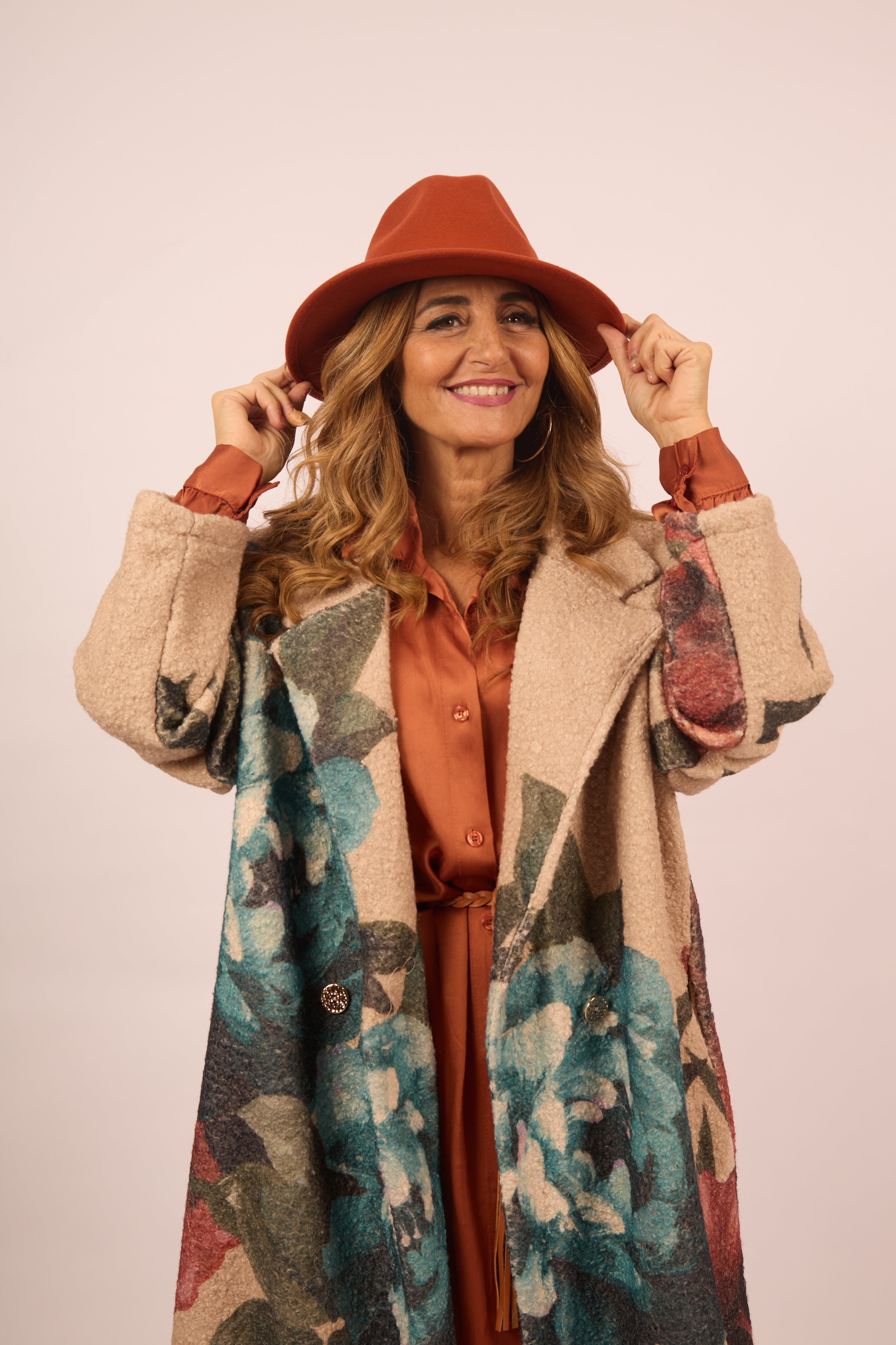 Amandine Floral Tapestry Long Coat