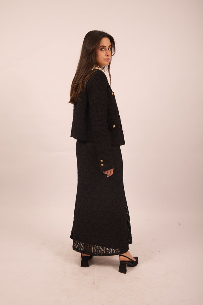 Lina Textured Maxi Skirt