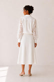Georgina Guipure Lace Statement Sleeve Shirt