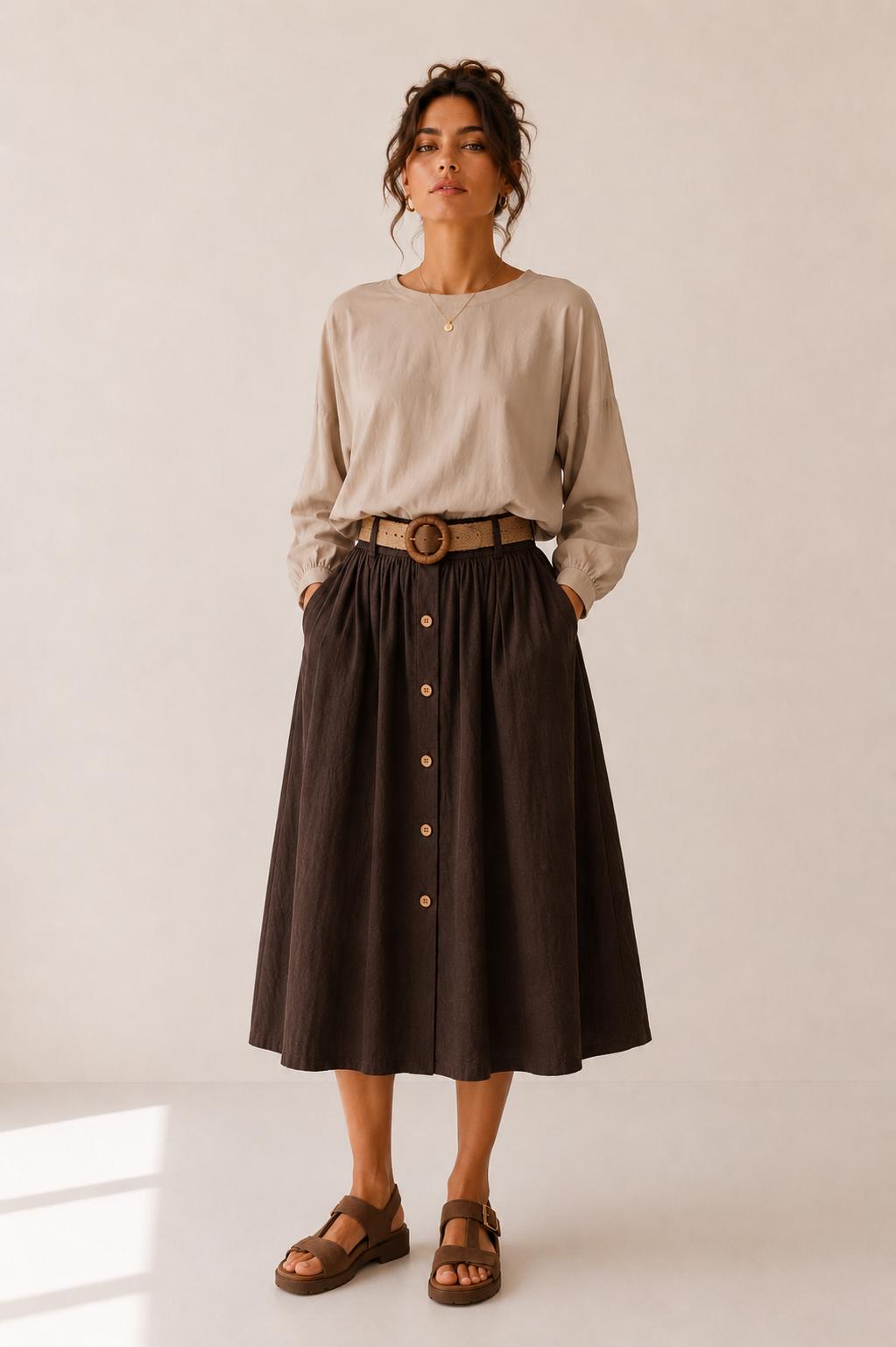 Eva Elasticated Hem Top