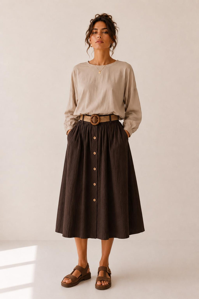Eva Elasticated Hem Top