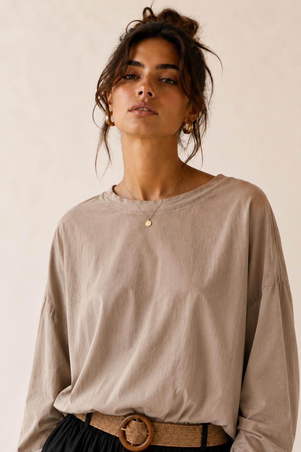 Eva Elasticated Hem Top