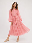 Lia Pink Chiffon Shirt Dress