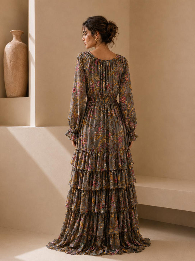 Hila Floral Tiered Maxi Dress