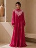 Deva Fuchsia Pleated Maxi Dress