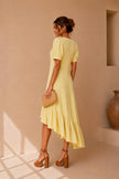 Mila Ruffle Hem Midi Dress