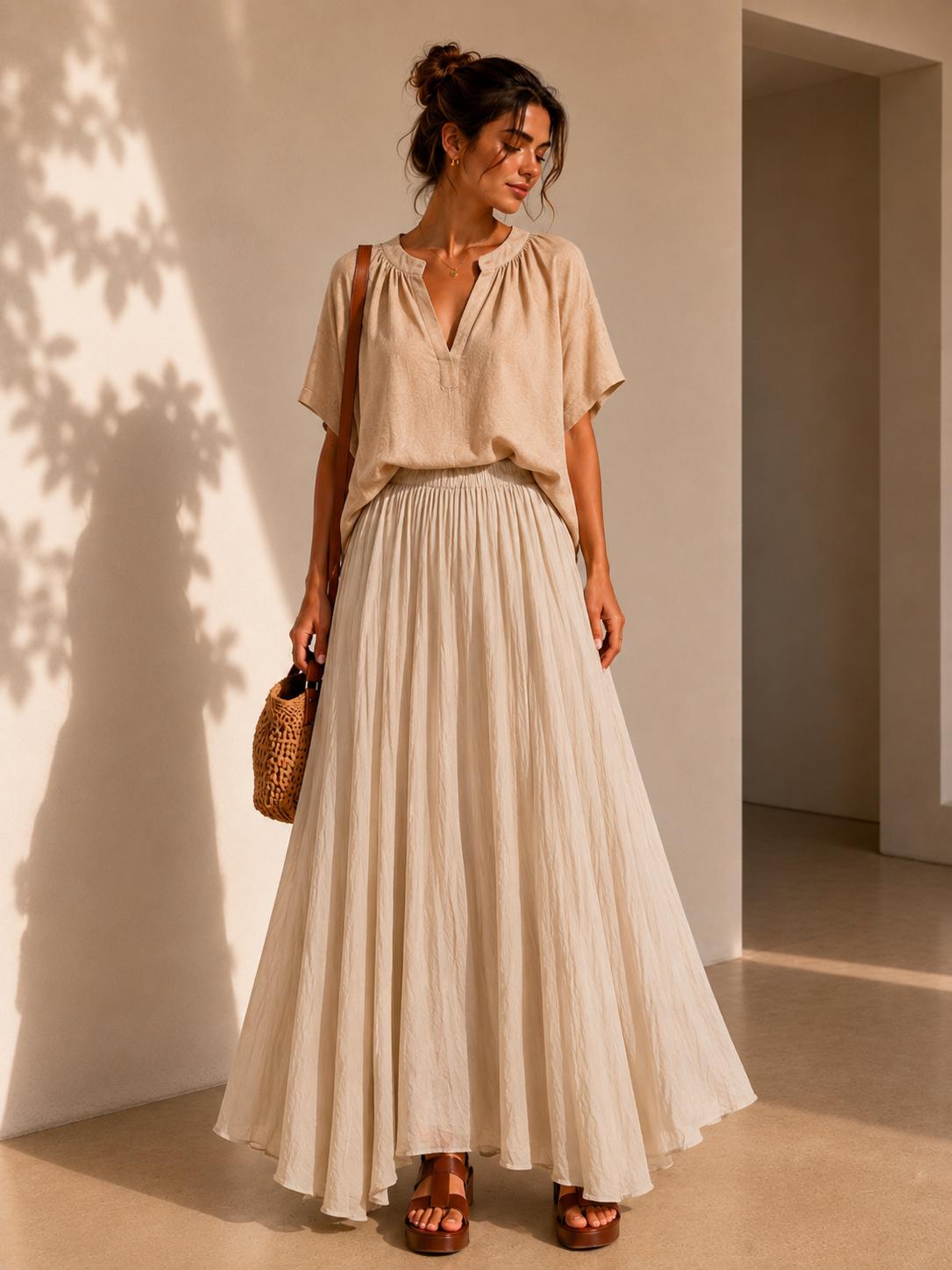 Viviane Ethereal Asymmetrical Maxi Skirt