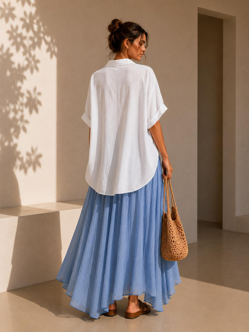 Viviane Ethereal Asymmetrical Maxi Skirt