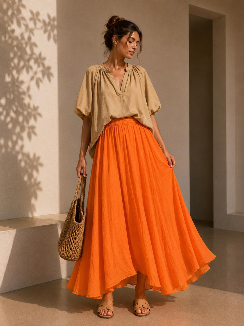 Viviane Ethereal Asymmetrical Maxi Skirt