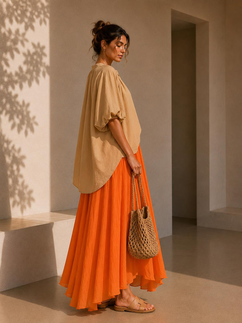 Viviane Ethereal Asymmetrical Maxi Skirt
