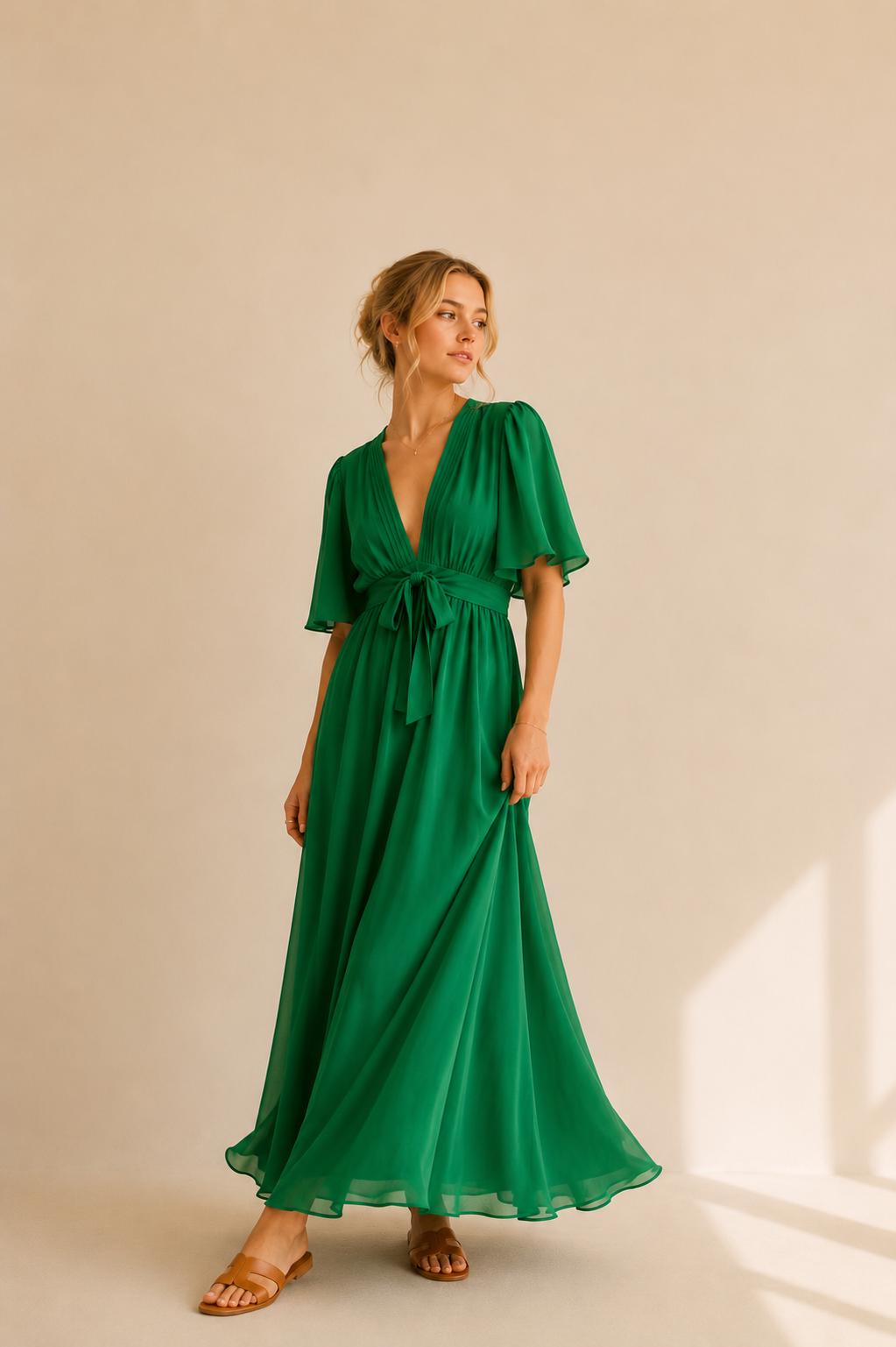 Lia Satin Maxi Dress