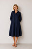 Ely Navy A-Line Shirt Dress