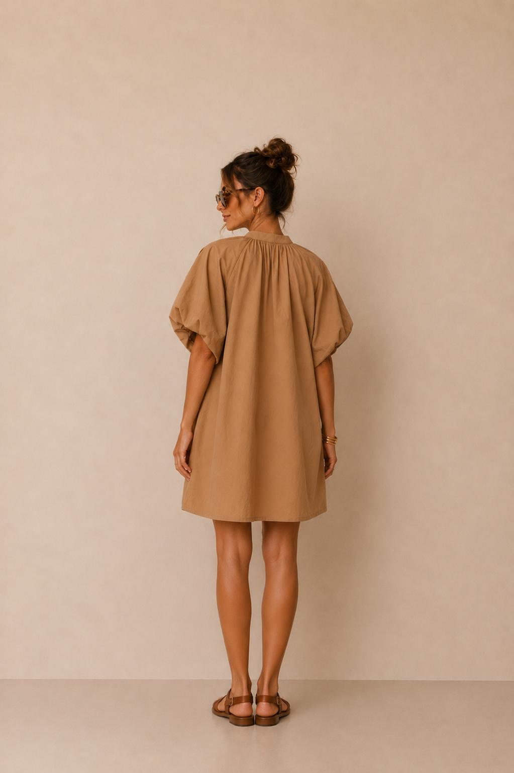 Coraly Camel Oversized Dress