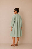 Zaia Sage Green Oversized Shirt Dress