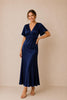 Chayli Satin V-Neck Maxi Dress