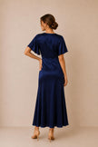 Chayli Satin V-Neck Maxi Dress