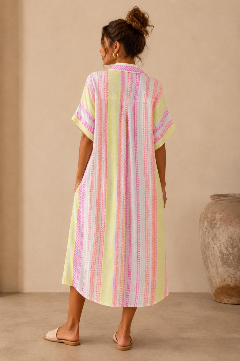 Gigi Striped Oversized Shirt Dress