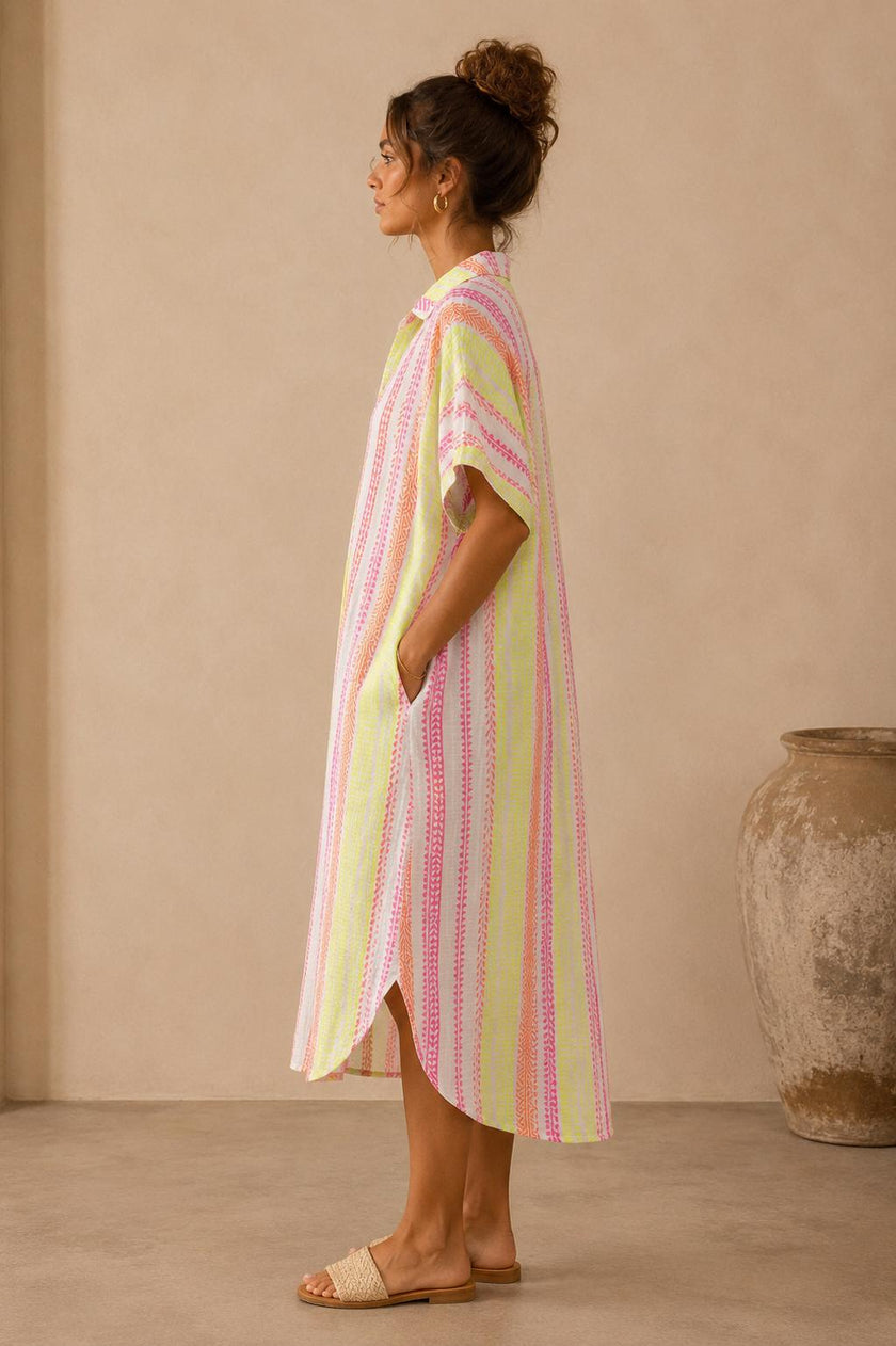 Gigi Striped Oversized Shirt Dress
