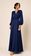 Tina Long Sleeve Evening Maxi Dress