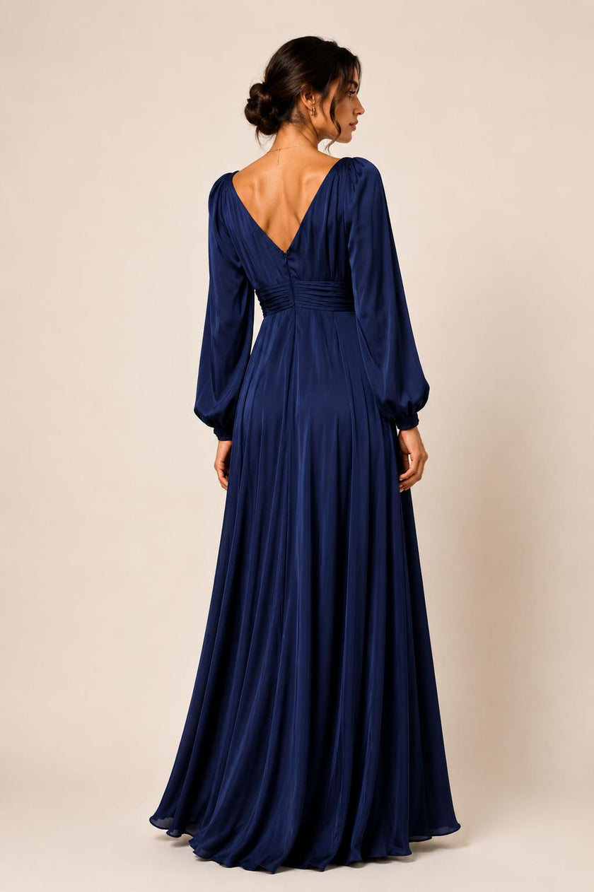 Tina Long Sleeve Evening Maxi Dress
