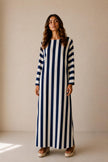 Serena Striped Belted Maxi Dress