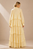 Veronica Tiered Tie-Neck Maxi Dress