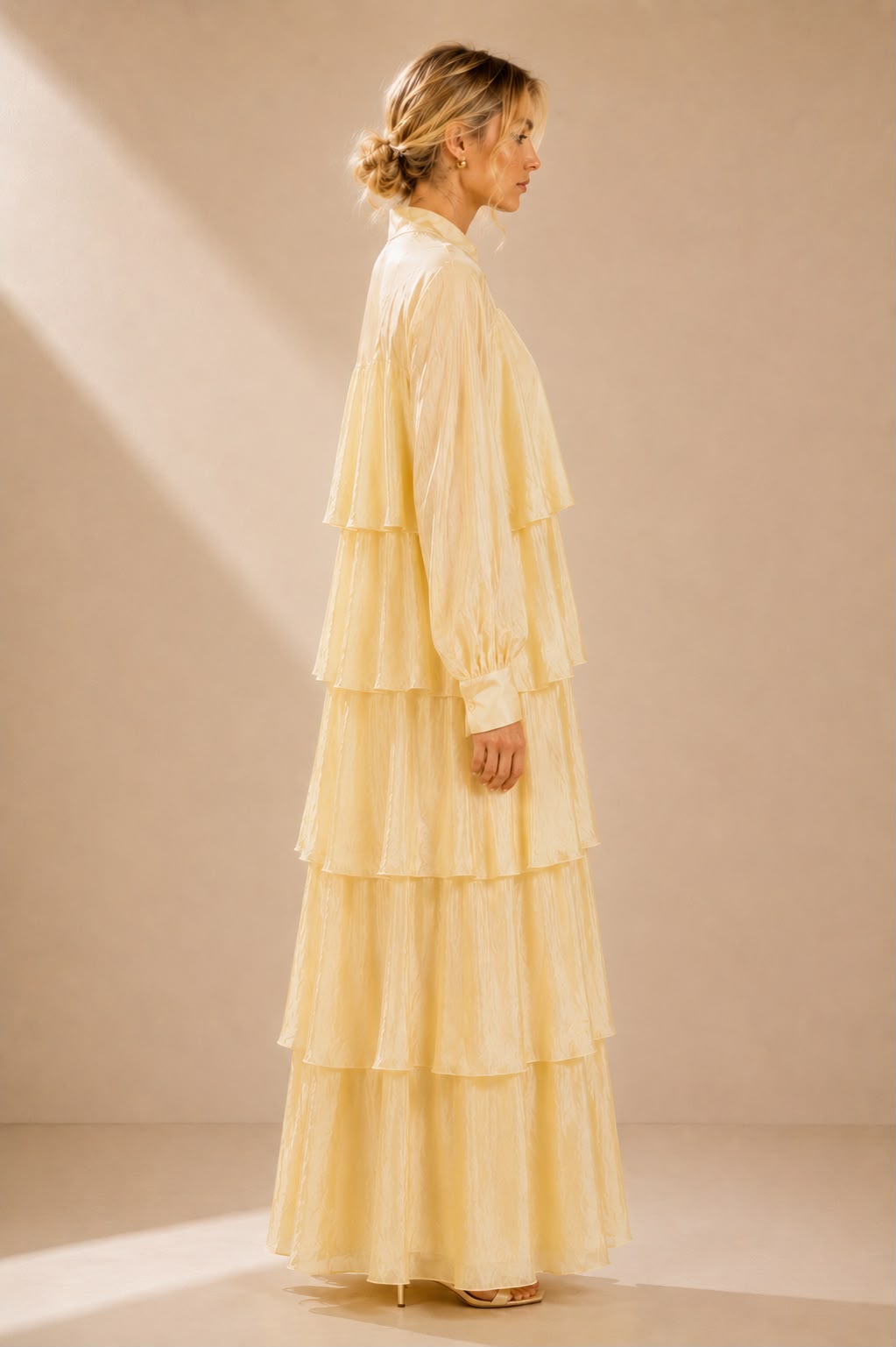 Veronica Tiered Tie-Neck Maxi Dress