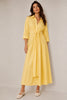 Zoe Yellow Tie-Front Maxi Dress