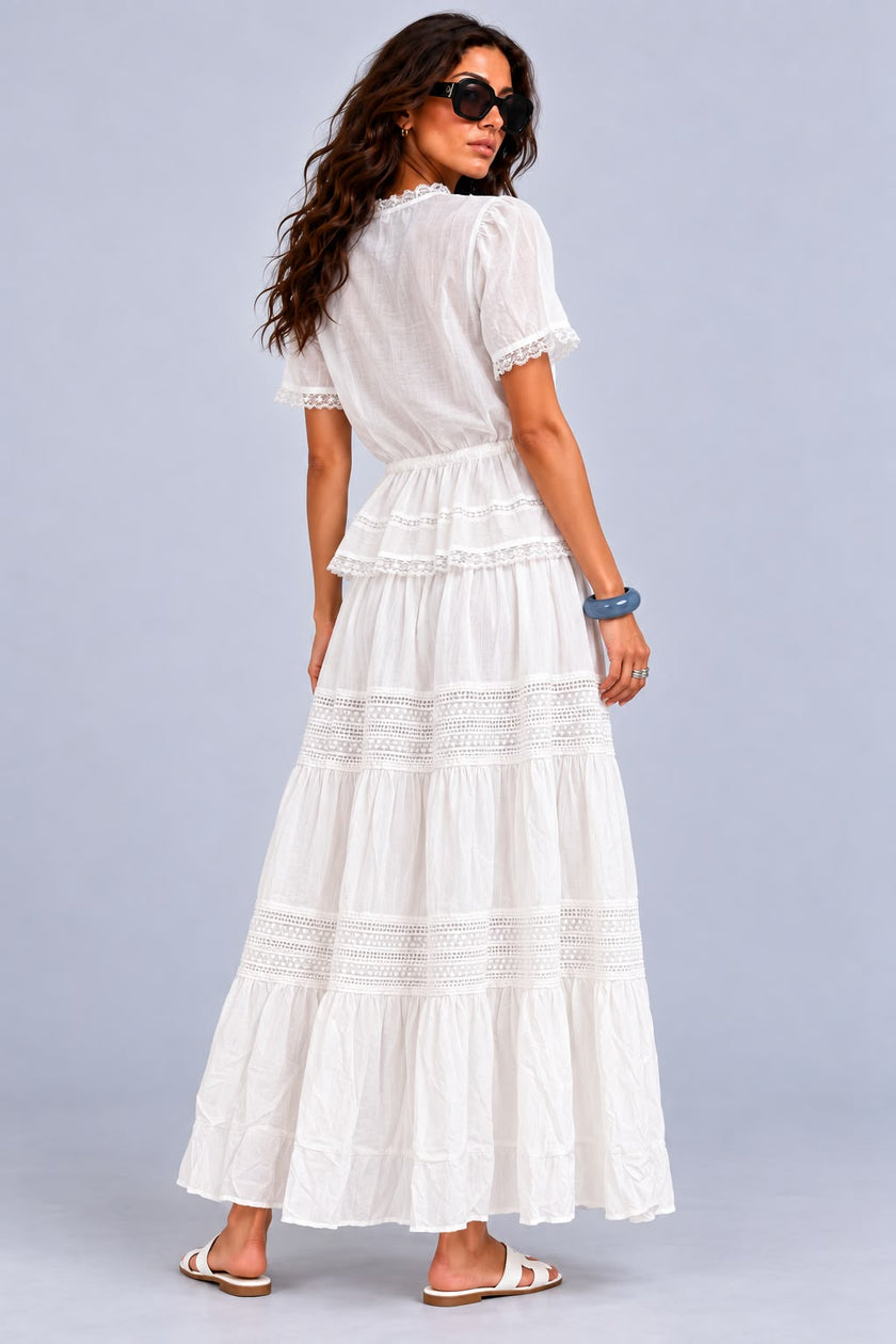 Shani Lace Trim Blouse