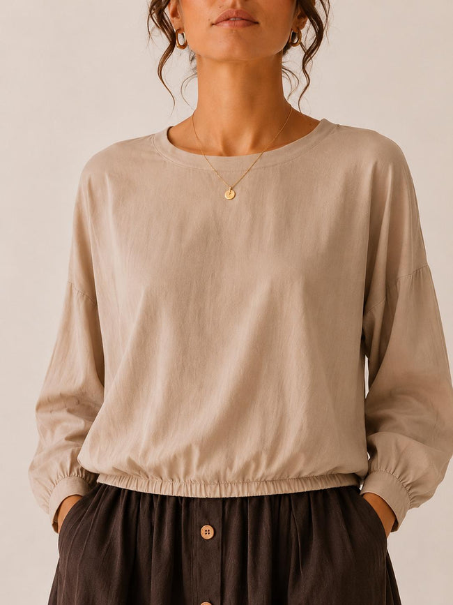 Eva Elasticated Hem Top