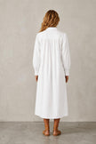 Lena Pleated Cotton Shirt Dress