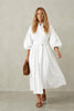 Sally Maxi Shirt Dress with Puff Sleeves